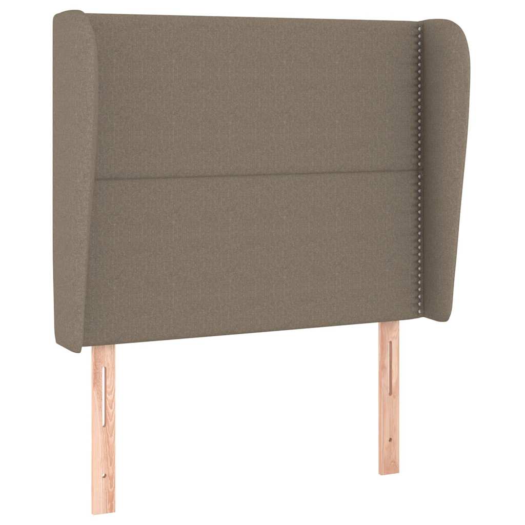 vidaXL Hoofdbord met randen 93x23x118/128 cm stof taupe, foto 3