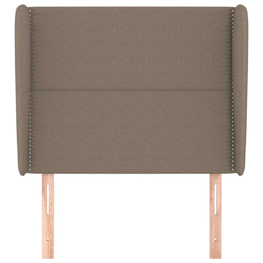 vidaXL Hoofdbord met randen 93x23x118/128 cm stof taupe, foto 2