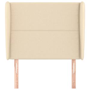 Čelo postele typu ušák krémové 93x23x118/128 cm textil - obrázek 3