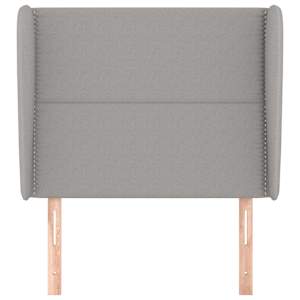 Čelo postele typu ušák světle šedé 103x23x118/128 cm textil - obrázek 3