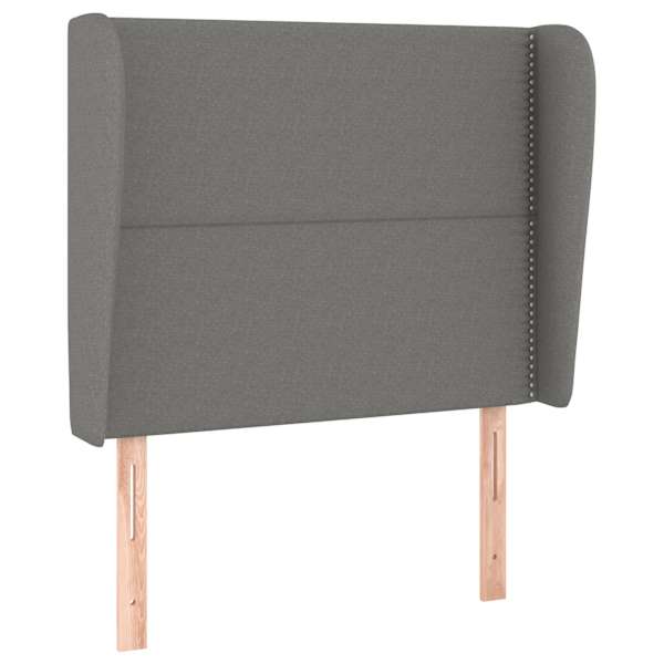 vidaXL voodipeats servadega, tumehall, 103x23x118/128 cm, kangas