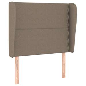 Čelo postele typu ušák taupe 103x23x118/128 cm textil - obrázek 2