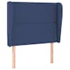 vidaXL voodipeats servadega, sinine, 103x23x118/128 cm, kangas