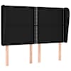 vidaXL voodipeats servadega, must, 147x23x118/128 cm, kangas