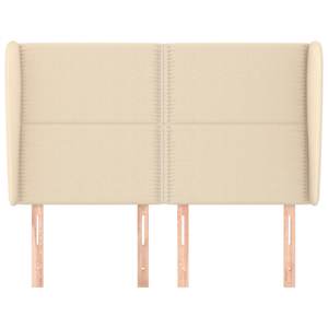 Čelo postele typu ušák krémové 147x23x118/128 cm textil - obrázek 3
