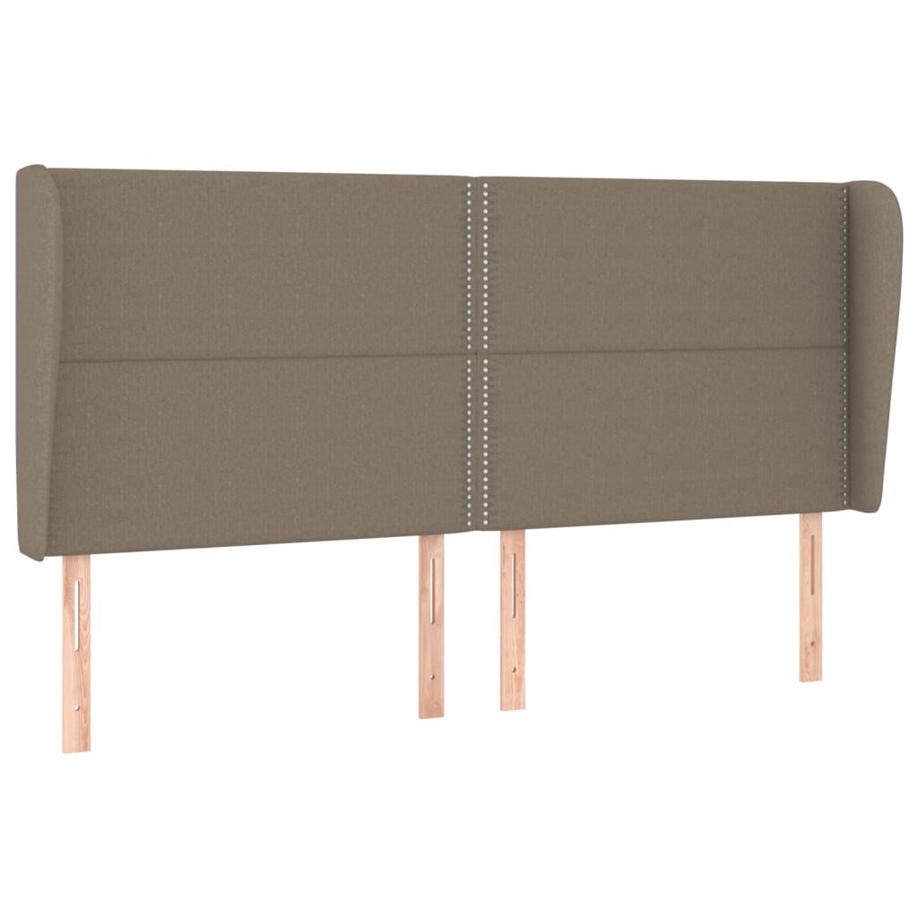 vidaXL Čelo postele typu ušák taupe 163x23x118/128 cm textil