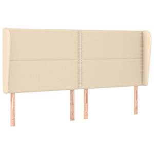 Čelo postele typu ušák krémové 183x23x118/128 cm textil - obrázek 2