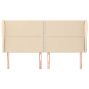 Čelo postele typu ušák krémové 183x23x118/128 cm textil - obrázek 3