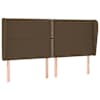 vidaXL voodipeats servadega, tumepruun, 203x23x118/128 cm, kangas