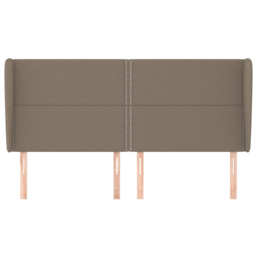 Thumbnail - vidaXL Kopfteil mit Ohren Taupe 203x23x118/128 cm Stoff