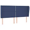 vidaXL voodipeats servadega, sinine, 203x23x118/128 cm, kangas