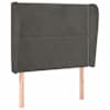 vidaXL voodipeats servadega, tumehall, 83x23x118/88 cm, samet