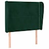 vidaXL voodipeats servadega, tumeroheline, 103x23x118/128 cm, samet