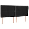 vidaXL voodipeats servadega, must, 203x23x118/128 cm, samet