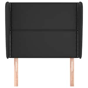 Čelo postele typu ušák černé 93x23x118/128 cm umělá kůže - obrázek 3