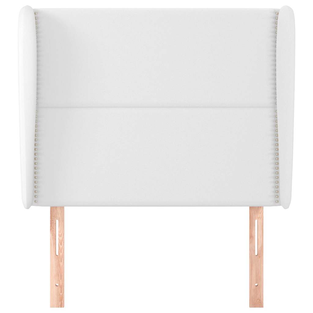 vidaXL Hoofdbord met randen 103x23x118/128 cm kunstleer wit, foto 2