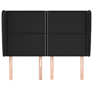 Čelo postele typu ušák černé 147x23x118/128 cm umělá kůže - obrázek 3