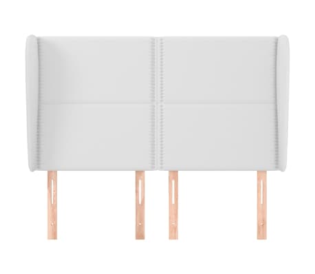 vidaXL feh&eacute;r műbőr fejt&aacute;mla sz&aacute;rnyakkal 147x23x118/128 cm