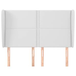 vidaXL feh&eacute;r műbőr fejt&aacute;mla sz&aacute;rnyakkal 147x23x118/128 cm