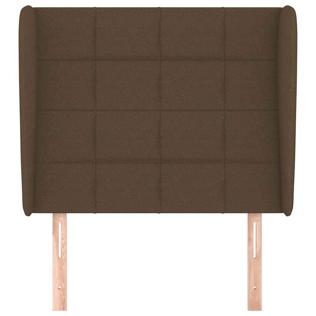 vidaXL Hoofdbord met randen 83x23x118/128 cm stof donkerbruin bruin, foto 2