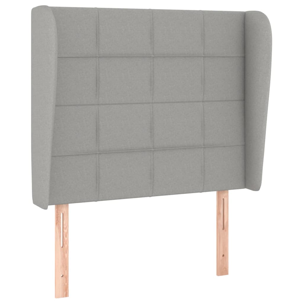 vidaXL ÄŚelo postele typu uĹˇĂˇk svÄ›tle ĹˇedĂ© 93 x 23 x 118/128 cm textil