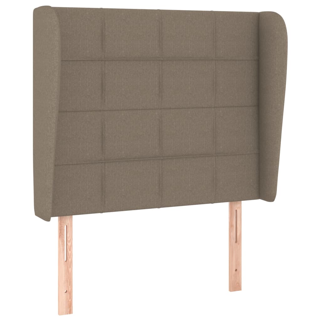 vidaXL Čelo postele typu ušák taupe 93x23x118/128 cm textil