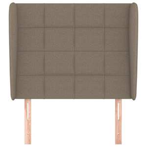 Čelo postele typu ušák taupe 93x23x118/128 cm textil - obrázek 3