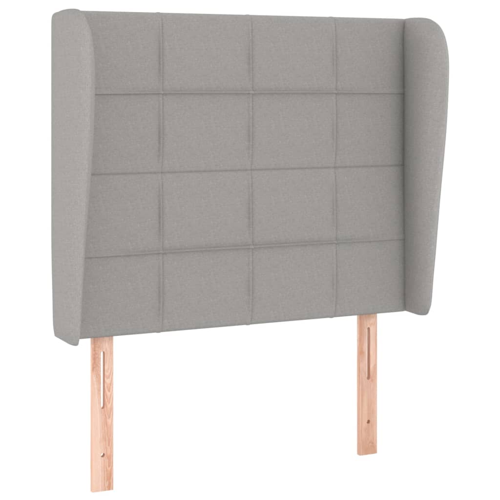vidaXL ÄŚelo postele typu uĹˇĂˇk svÄ›tle ĹˇedĂ© 103x23x118/128 cm textil