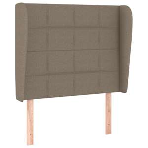 Čelo postele typu ušák taupe 103x23x118/128 cm textil - obrázek 2
