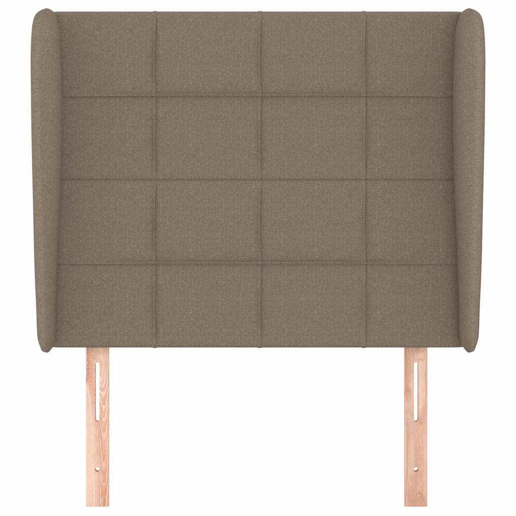 vidaXL Hoofdbord met randen 103x23x118/128 cm stof taupe, foto 2