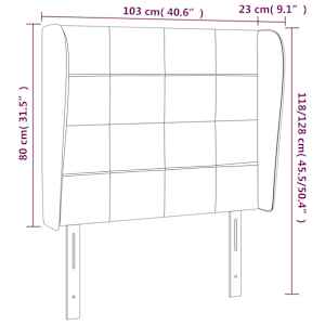 Čelo postele typu ušák zelené 103x23x118/128 cm textil - obrázek 9