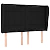 vidaXL voodipeats servadega, must, 147x23x118/128 cm, kangas