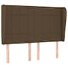 vidaXL voodipeats servadega, tumepruun, 147x23x118/128 cm, kangas