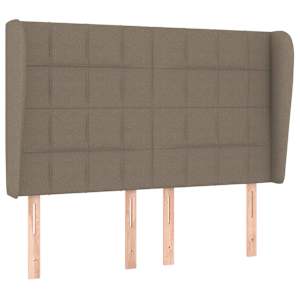 Čelo postele typu ušák taupe 147x23x118/128 cm textil - obrázek 2