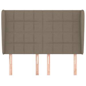 Čelo postele typu ušák taupe 147x23x118/128 cm textil - obrázek 3