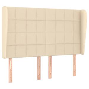 Čelo postele typu ušák krémové 147x23x118/128 cm textil - obrázek 2