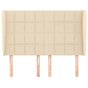 Čelo postele typu ušák krémové 147x23x118/128 cm textil - obrázek 3