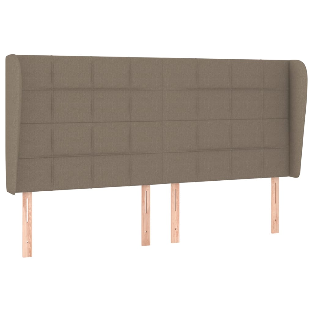 vidaXL Čelo postele typu ušák taupe 163x23x118/128 cm textil