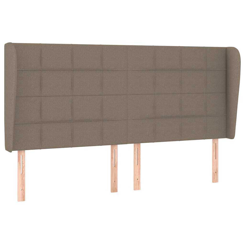 vidaXL Hoofdbord met randen 163x23x118/128 cm stof taupe, foto 3