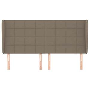 Čelo postele typu ušák taupe 163x23x118/128 cm textil - obrázek 3