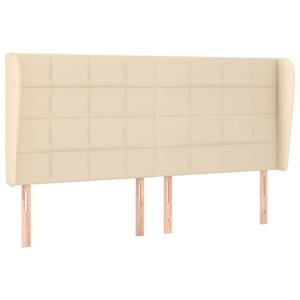 Čelo postele typu ušák krémové 163x23x118/128 cm textil - obrázek 2