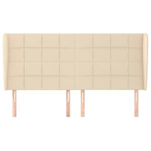 Čelo postele typu ušák krémové 163x23x118/128 cm textil - obrázek 3