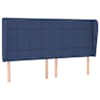 vidaXL voodipeats servadega, sinine, 163x23x118/128 cm, kangas