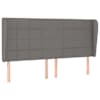 vidaXL voodipeats servadega, tumehall, 183x23x118/128 cm, kangas