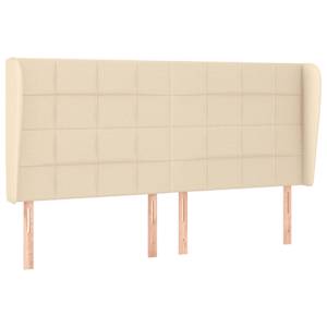 Čelo postele typu ušák krémové 183x23x118/128 cm textil - obrázek 2