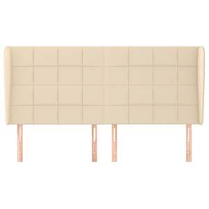 Čelo postele typu ušák krémové 183x23x118/128 cm textil - obrázek 3