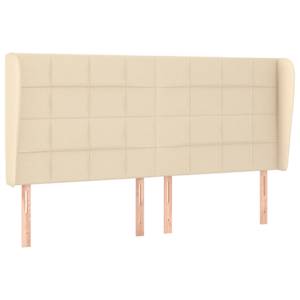 Čelo postele typu ušák krémové 203x23x118/128 cm textil - obrázek 2