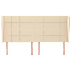 Čelo postele typu ušák krémové 203x23x118/128 cm textil - obrázek 3