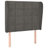 vidaXL voodipeats servadega, tumehall, 83x23x118/88 cm, samet