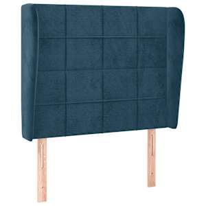 Čelo postele typu ušák tmavě hnědé 103x23x118/128 cm textil - obrázek 2